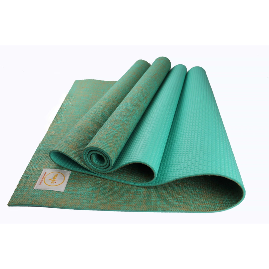 Jute Eco Yoga Mat with Foot Massager 7.5cm x 17.5cm Non-Toxic Antimicrobial Grip Image 7