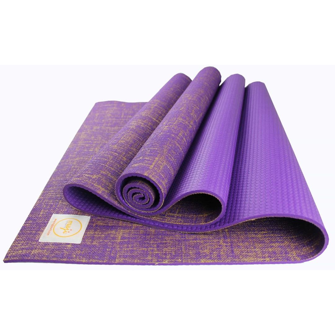 Jute Eco Yoga Mat with Foot Massager 7.5cm x 17.5cm Non-Toxic Antimicrobial Grip Image 11