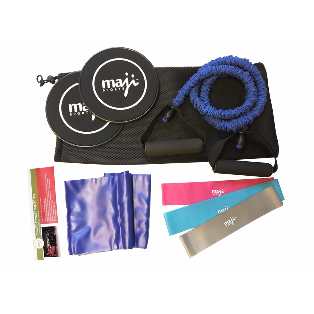 Resistance and Core Fitness Training Bundle with Loop Bands Exercise Discs Image 1