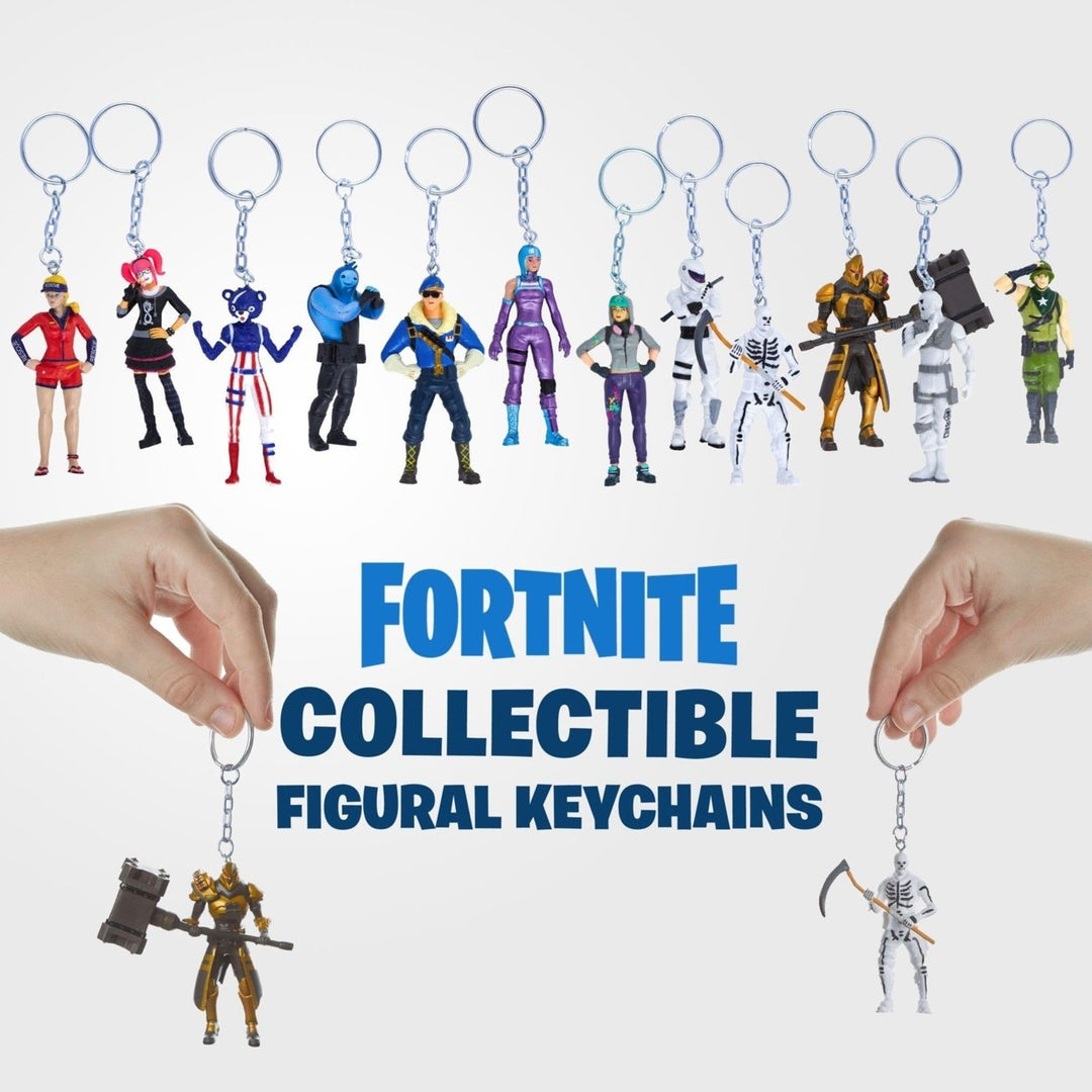 Fortnite Keychains 5pk Elite Agent Lace Scratch Scarlet Ultima Knight Gold PMI Image 3