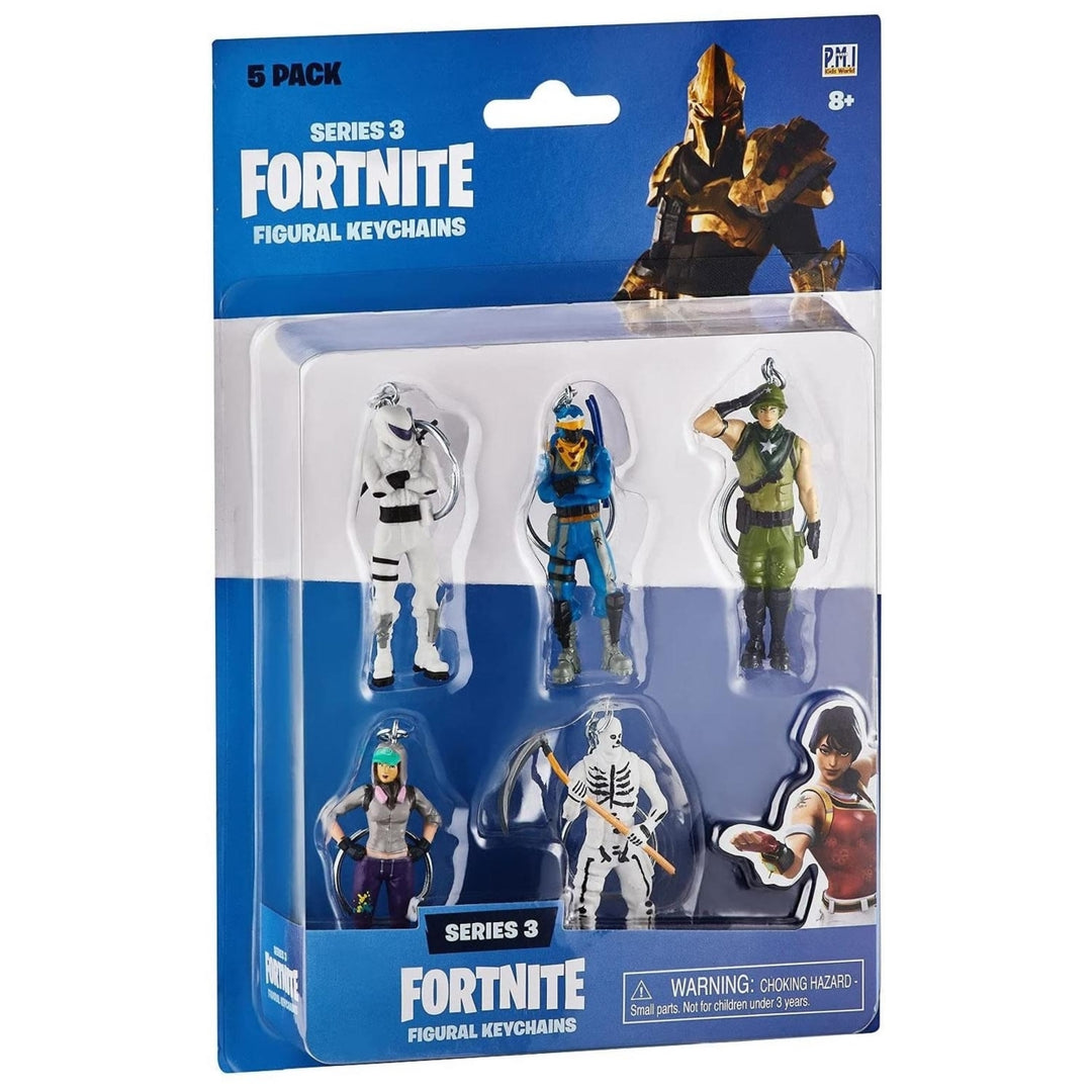 Fortnite Keychains 5pk Overtaker Alpine Ace Munitions Teknique Skull Trooper Image 2