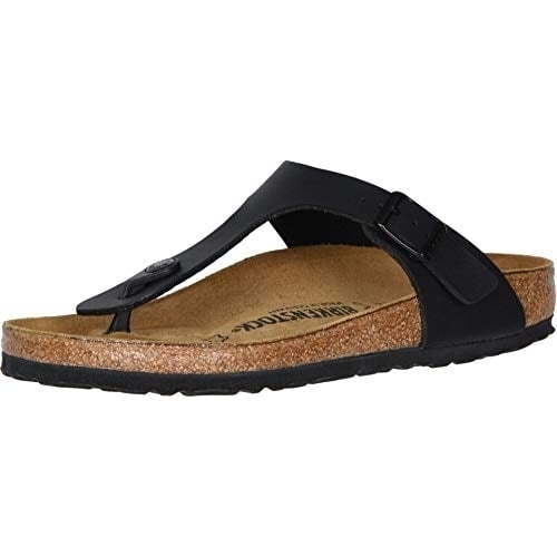 BIRKENSTOCK Gizeh Black Sandals 3.5 Big Kid Birko-Flor Regular Width 0043691 Image 1