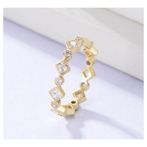 Round Popular style Set Popular style Sterling Fashion style Ring Image 1