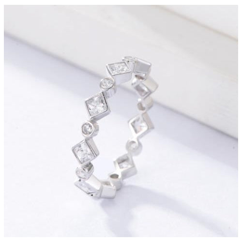 Round Popular style Set Popular style Sterling Fashion style Ring Image 2