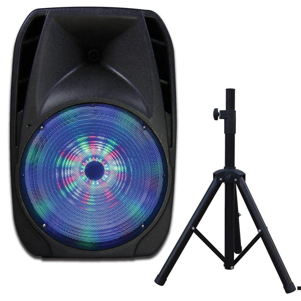 15" Professional Bluetooth Speaker with Tripod Stand (IQ-4415DJBT) Image 3
