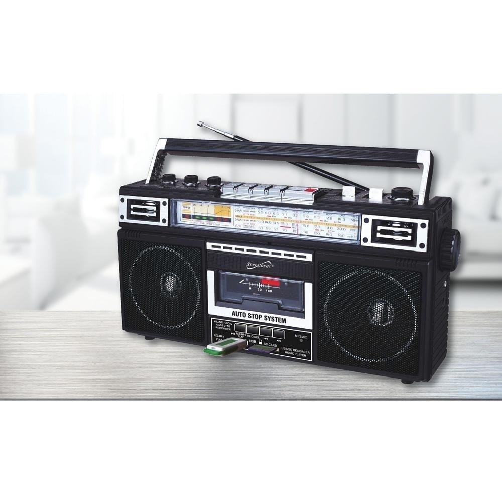 Supersonic 4 Band Radio Cassette Player Bluetooth MP3 Converter SC-3201BT Image 2