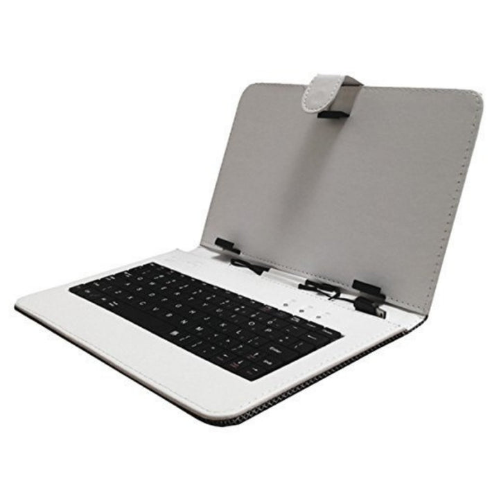 Supersonic 7" Tablet Keyboard Case Black SC-107KB Micro USB Folding Leather Image 1