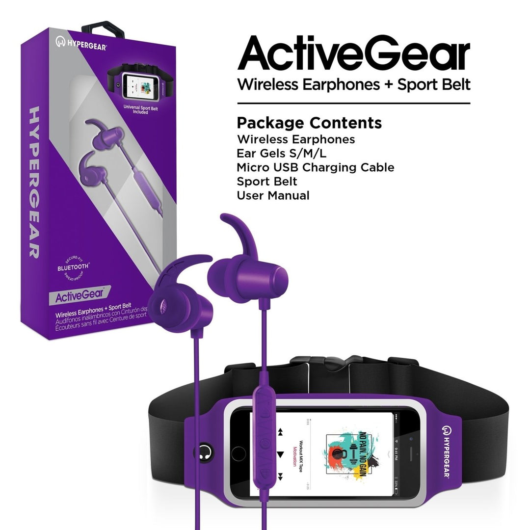 HyperGear ActiveGear Wireless Earphones + Sport Belt Image 11