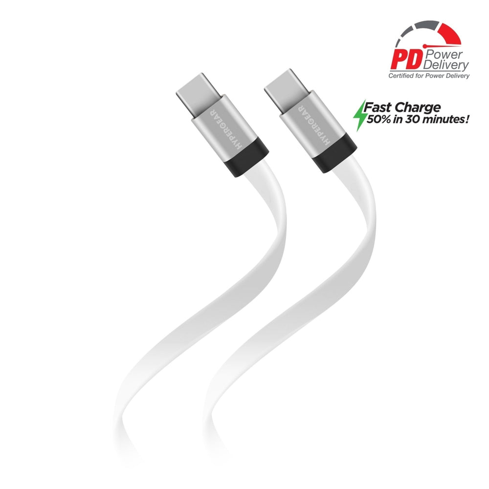 HyperGear Flexi USB-C to USB-C Flat Cable 6ft (USBCABLE4-PRNT) Image 2