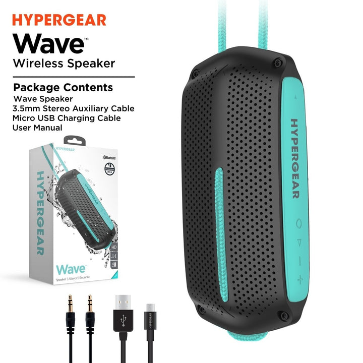 HyperGear Wave Water Resistant Wireless Speaker (WATER-PRNT) Image 6