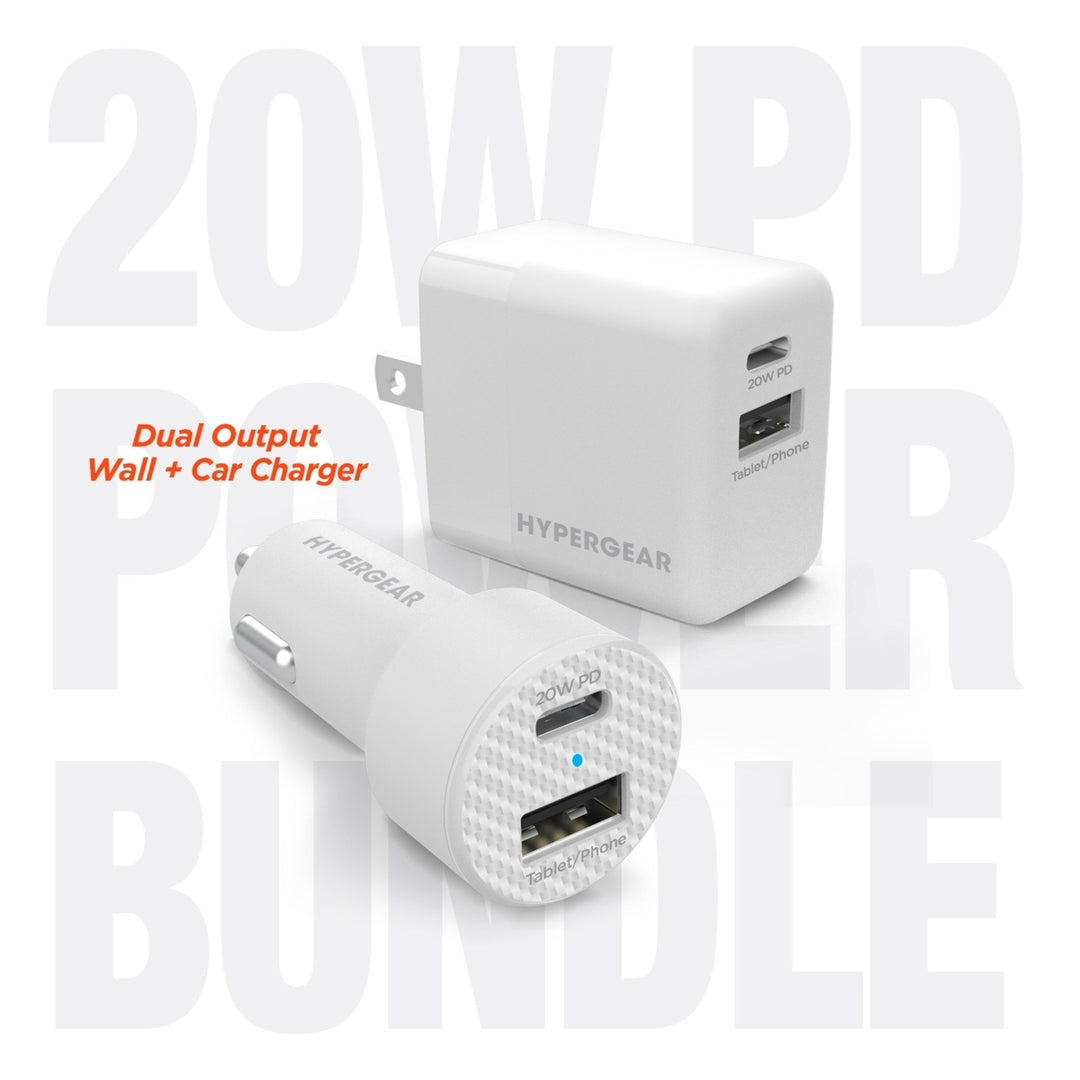 Hypergear Wall and Car Charger Bundle 20W USB-C PD and 12W USB Image 11