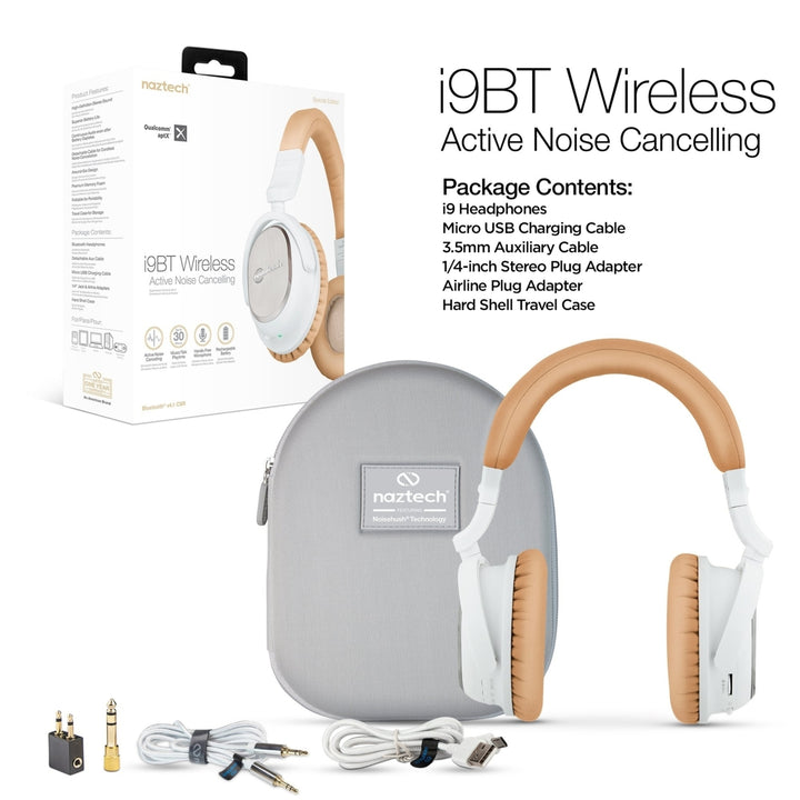 Naztech i9 BT Active Noise Canceling Headphones (NOISE-PRNT) Image 11