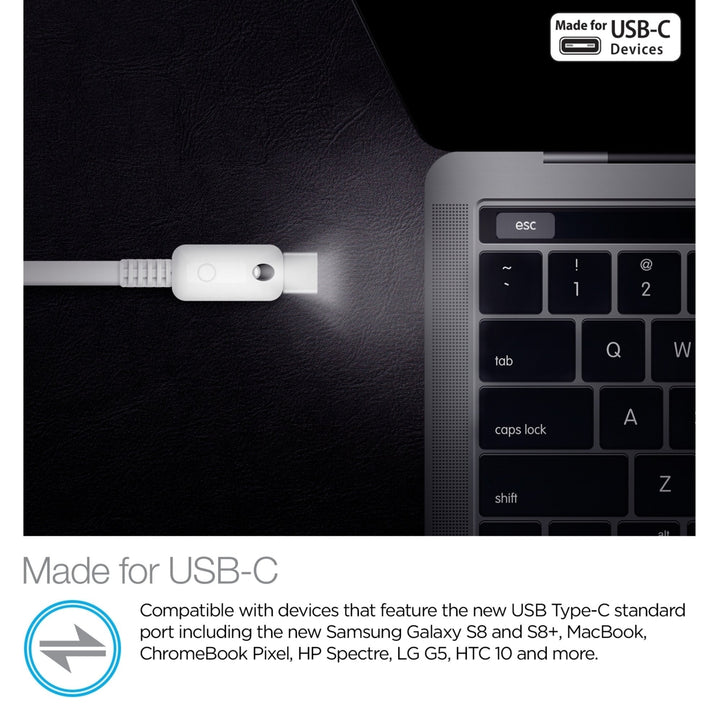 Naztech LED USB-A to USB-C 2.0 Charge and Sync Cable 6ft Image 8