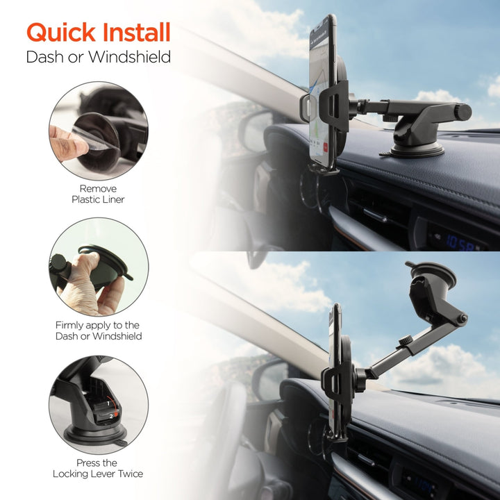 HyperGear 3-in-1 Phone Mount Kit Black (15289-HYP) Image 7