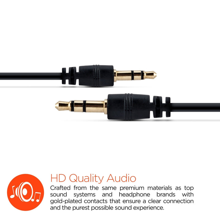 HyperGear 3.5mm Stereo AUX Cable 2ft Black (14029-HYP) Image 2