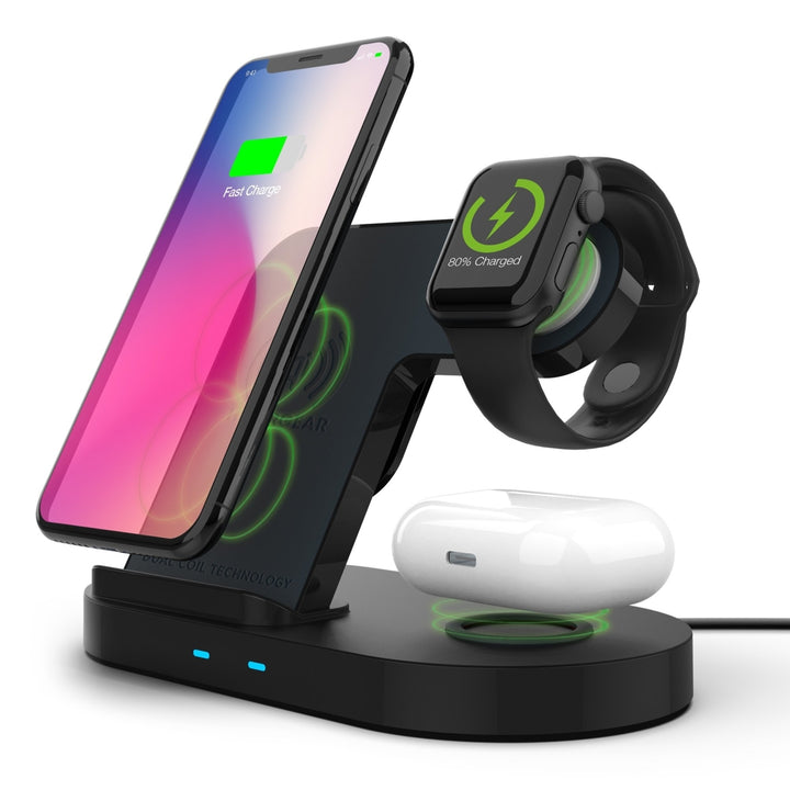 Hypergear 3-in-1 Wireless Charging Dock Black (15328-HYP) Image 1