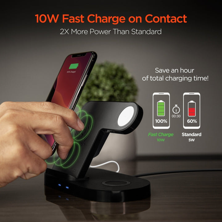 Hypergear 3-in-1 Wireless Charging Dock Black (15328-HYP) Image 4