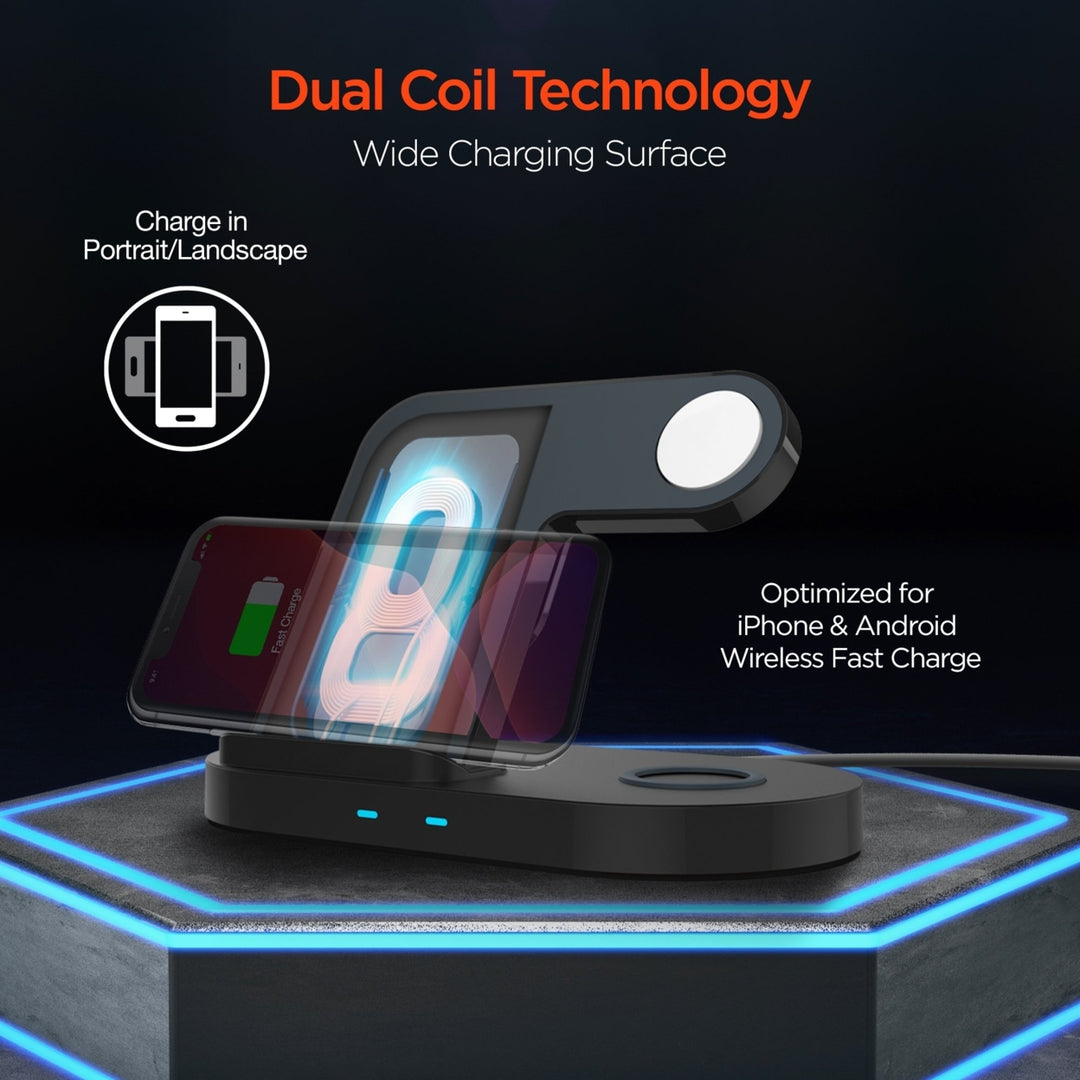 Hypergear 3-in-1 Wireless Charging Dock Black (15328-HYP) Image 4