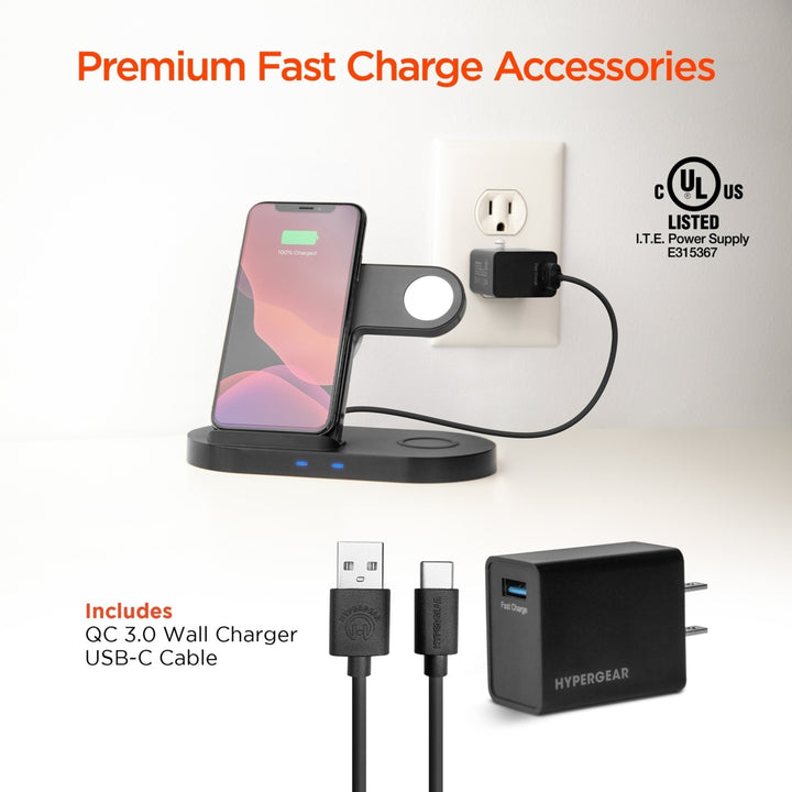 Hypergear 3-in-1 Wireless Charging Dock Black (15328-HYP) Image 10