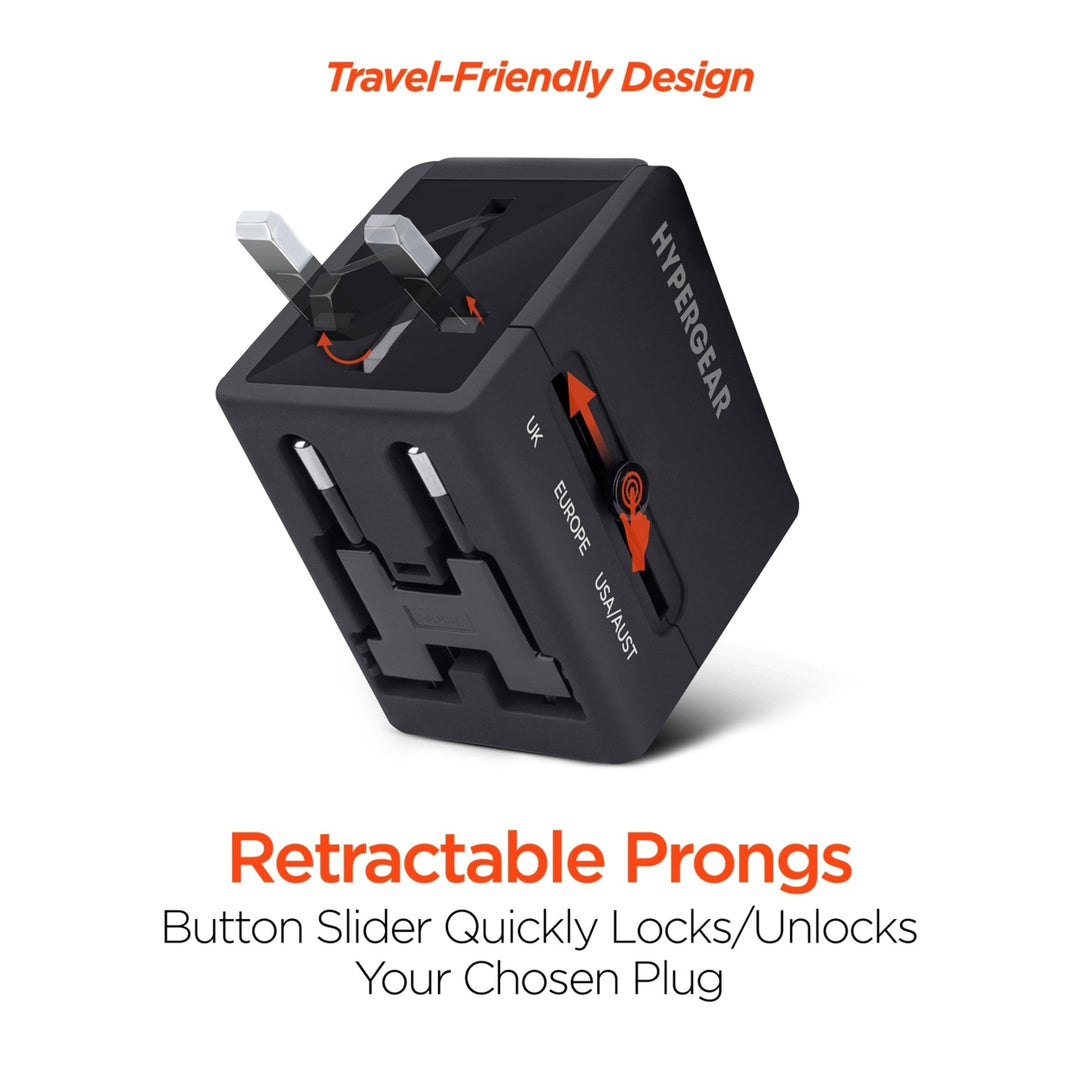 HyperGear All-in-one World Travel Adapter Black (14298-HYP) Image 4