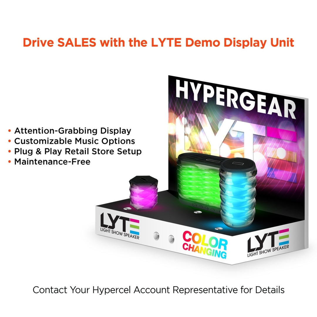 HyperGear LYTE Mini Wireless LED Speaker - Black (15104-HYP) Image 10