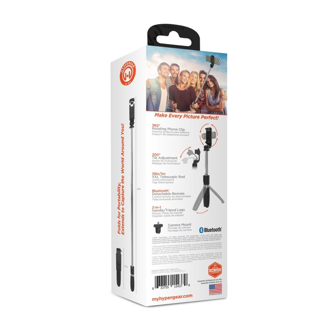 HyperGear SnapShot Wireless Selfie Stick + Tripod Black (15437-HYP) Image 9