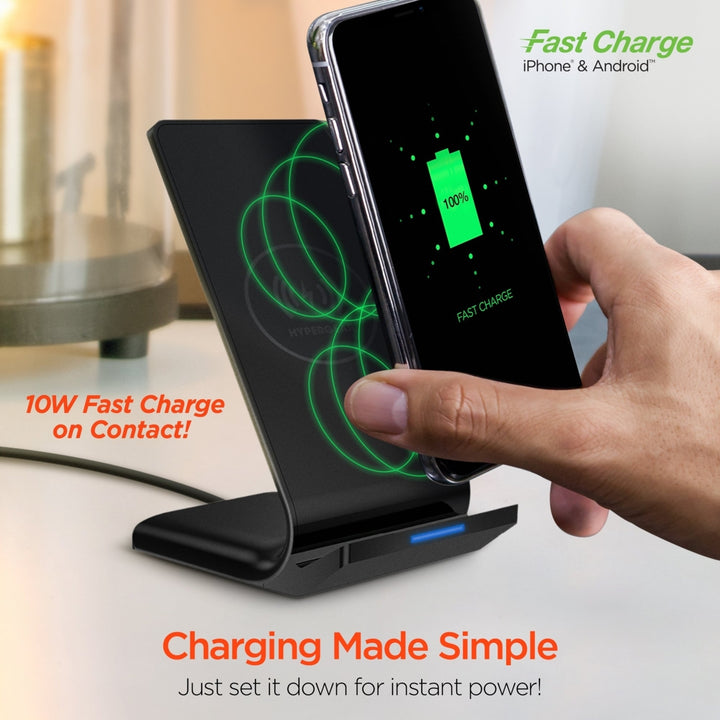 HyperGear Wireless Fast Charging Stand Black (14519-HYP) Image 3