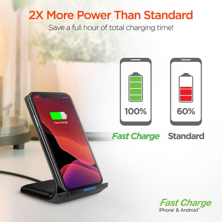 HyperGear Wireless Fast Charging Stand Black (14519-HYP) Image 4