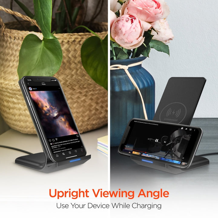 HyperGear Wireless Fast Charging Stand Black (14519-HYP) Image 6