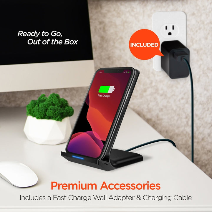 HyperGear Wireless Fast Charging Stand Black (14519-HYP) Image 8