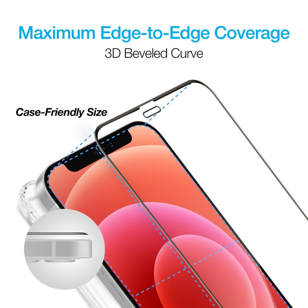 Naztech IntelliShield Tempered Glass w 3D Edge iPhone 12 Mini (15347-HYP) Image 4