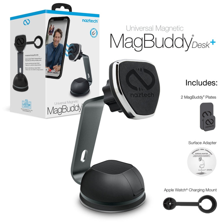 Naztech MagBuddy Universal Magnetic Desk+ Mount Black (14572-HYP) Image 6