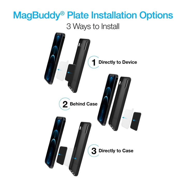 Naztech MagBuddy Universal Metal Plates Black (13626-HYP) Image 4