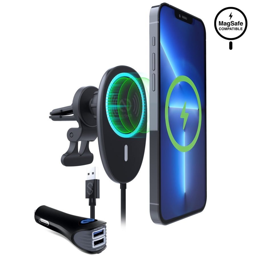 Naztech MagLock 15W Wireless Charging Vent Mount Black (15448-HYP) Image 1