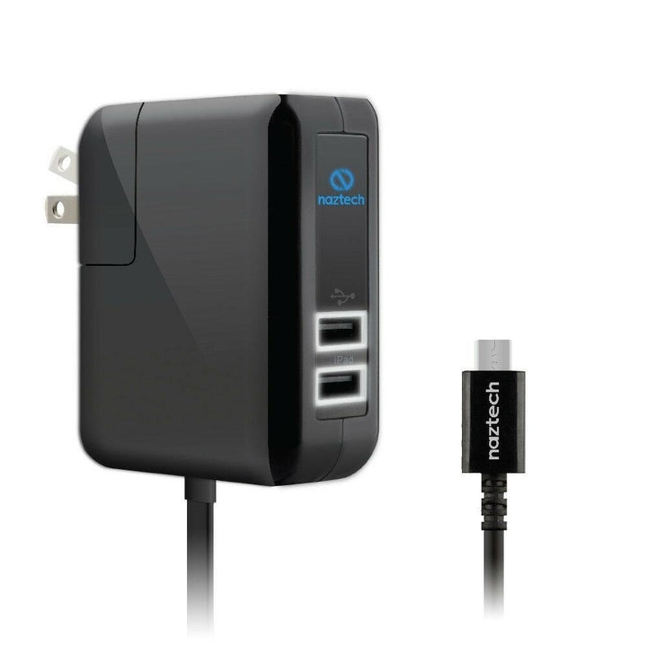 Naztech N422 Trio Micro USB 4.8A Travel Charger Black (N422W-12434-HYP) Image 1