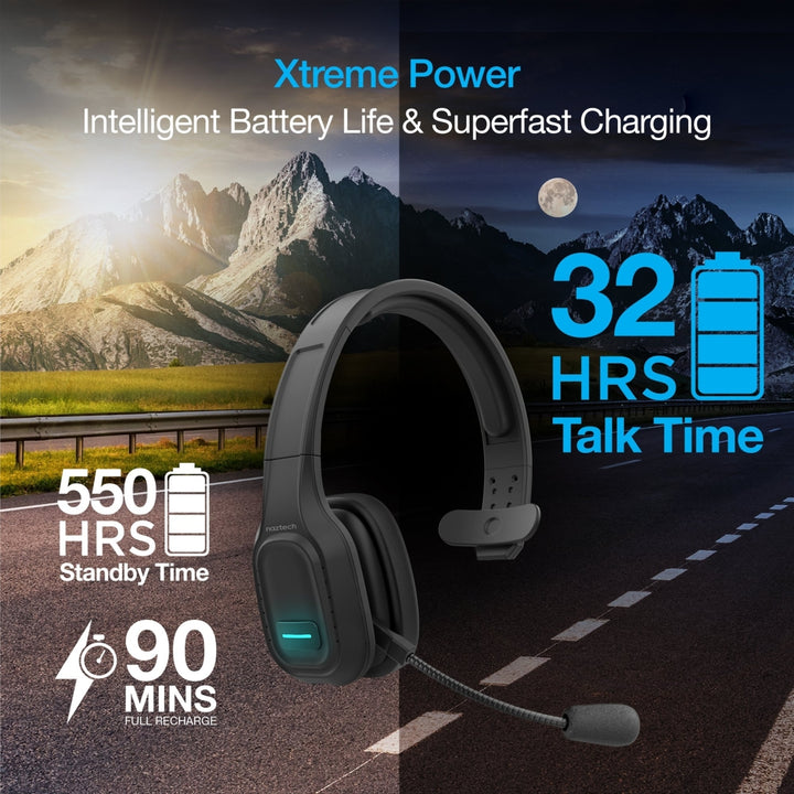 Naztech NXT-700 Xtreme Noise Cancelling Headset - Car Black (15443-HYP) Image 4