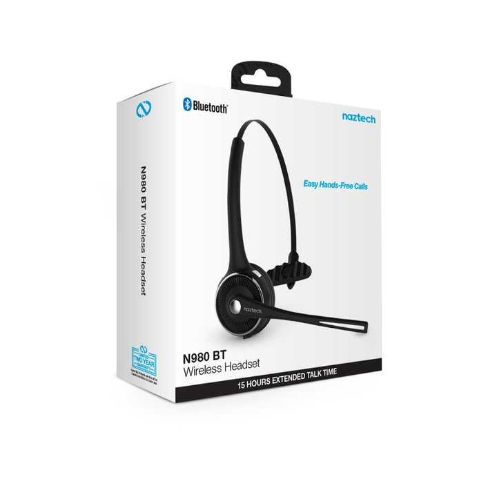 Naztech N980 BT Over-the-Head Headset w Base (15183-HYP) Image 9