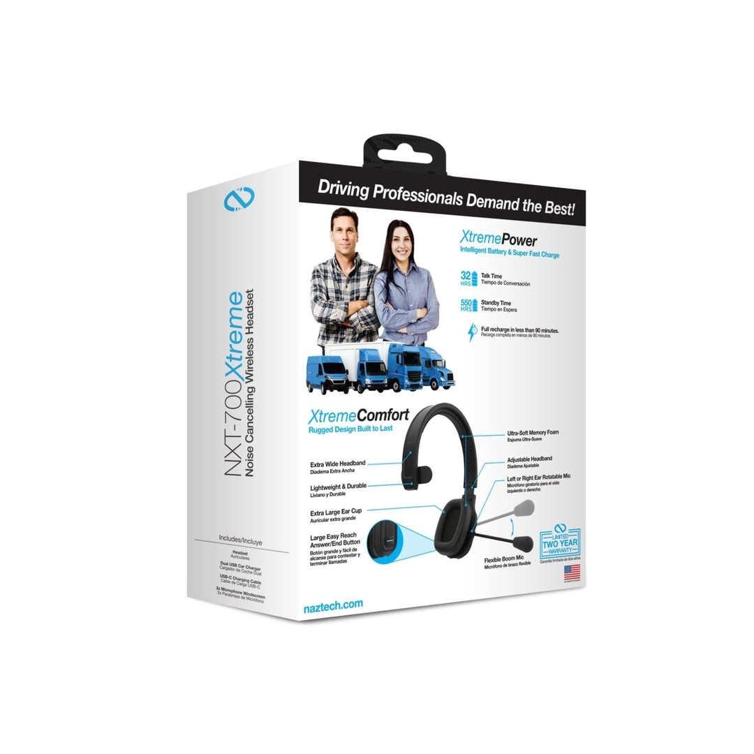 Naztech NXT-700 Xtreme Noise Cancelling Headset - Car Black (15443-HYP) Image 11