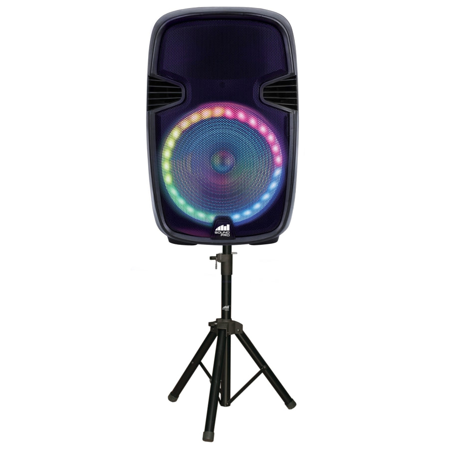 Portable 15 Bluetooth Party Speaker with Circular Multi-Color Disco Light (NDS-1521) Image 1