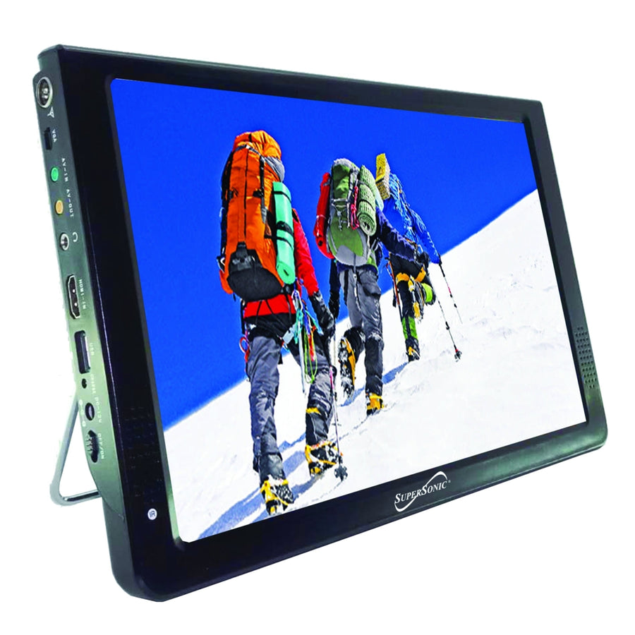 Supersonic 12" Portable Digital LED TV with USB & SD Inputs, 12 Volt ACDC Compatible for RVs (SC-2812) Image 1
