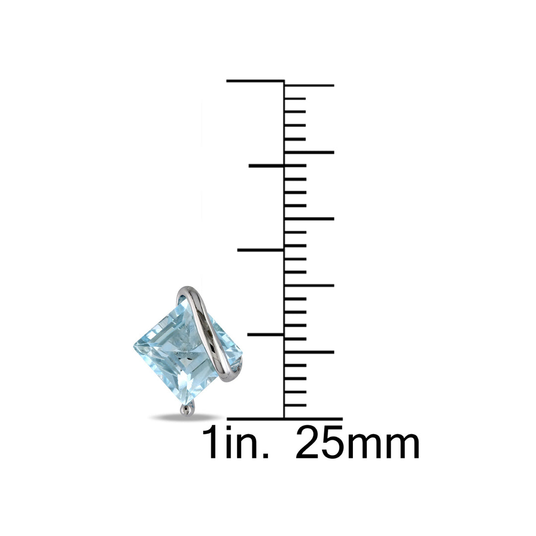 2.75 Carat (ctw) Sky-Blue Topaz Solitaire Earrings in Sterling Silver Image 3