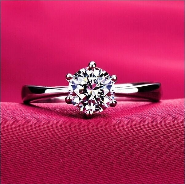 Elegant CZ  Engagement Ring Image 1