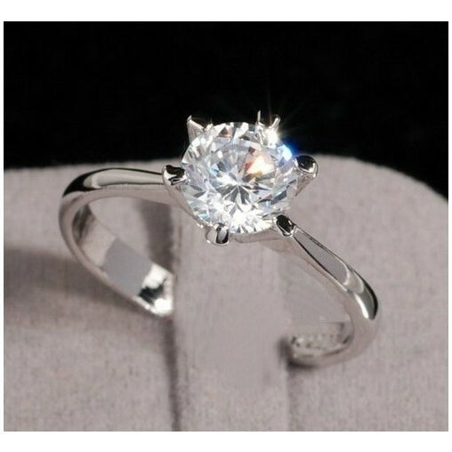 Elegant CZ  Engagement Ring Image 2