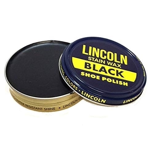 Lincoln Shoe Wax Polish Black 3 Fl Oz 2 1/8 Oz Stain Wax for Leather Care Image 1