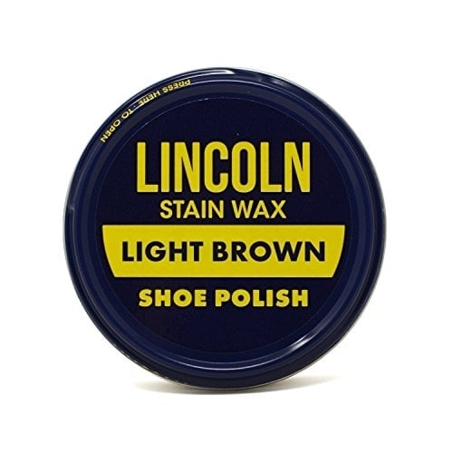 Lincoln Stain Wax Shoe Polish Light Brown 2.125 oz Carnauba Wax Shine Pack 1 Image 2