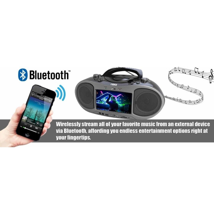 Naxa 7" Bluetooth DVD Boombox (NDL-256) Image 3