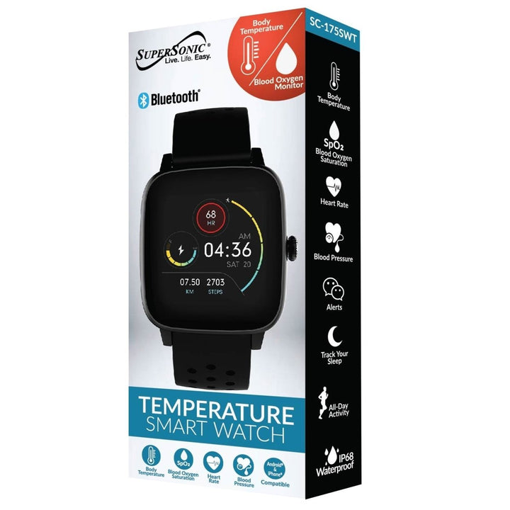 Smartwatch with Dynamic Heart Rate Temperature Blood Oxygen and Blood Pressure Monitor (SC-175SWT) Image 4