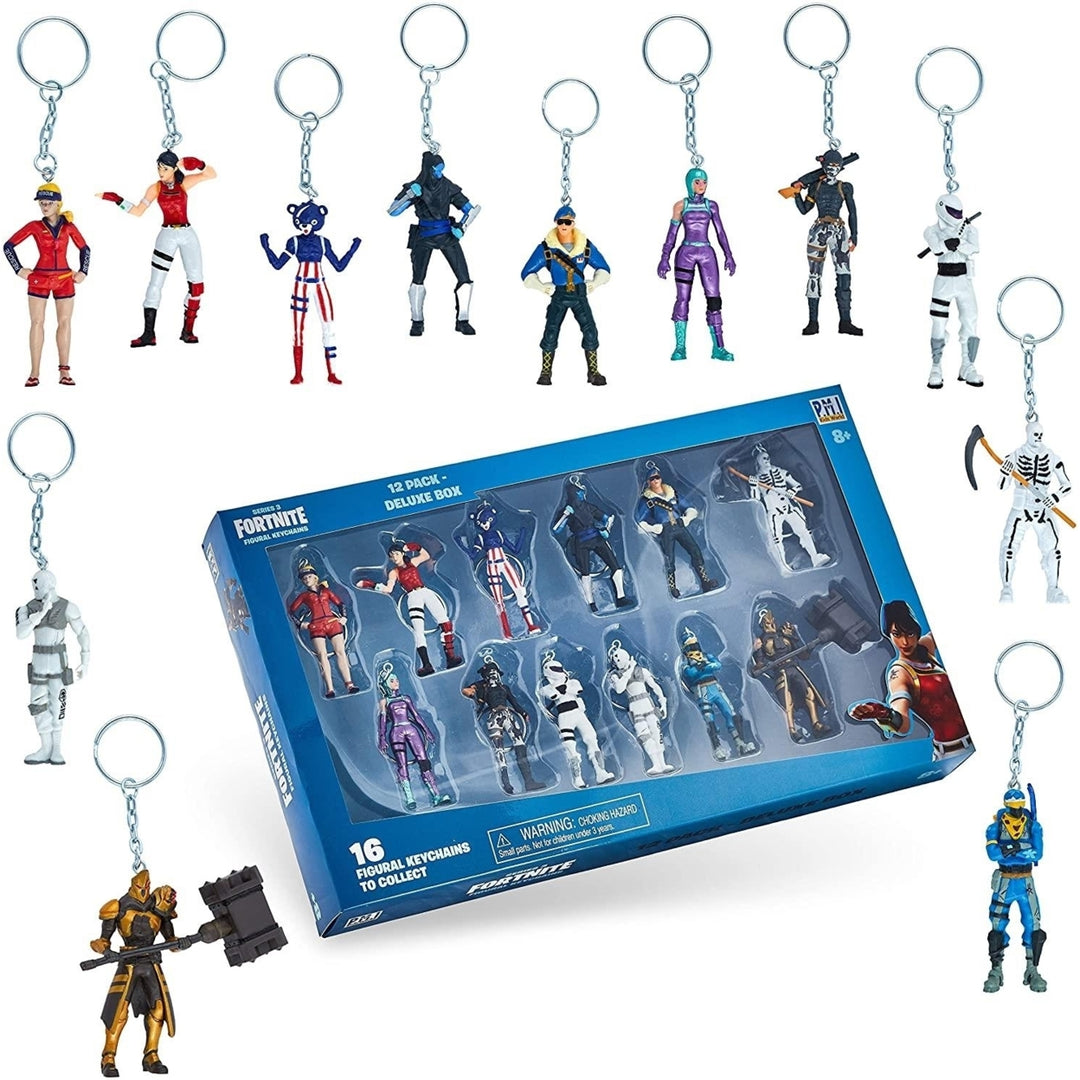 Fortnite Popular Character Keychains 12pk Collectible Deluxe Box Figures PMI International Image 1