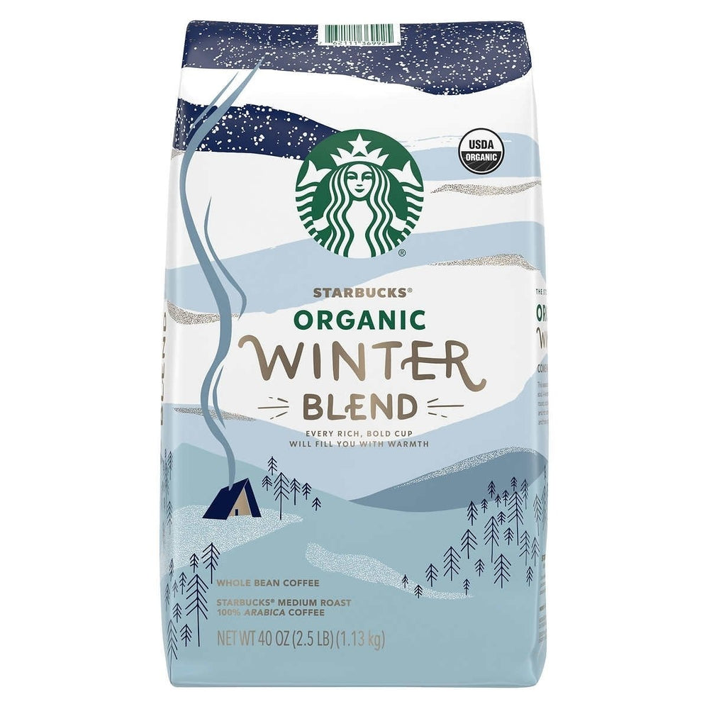 Starbucks Organic Winter Blend Whole Bean Coffee Medium 40 Ounce Bag Image 2