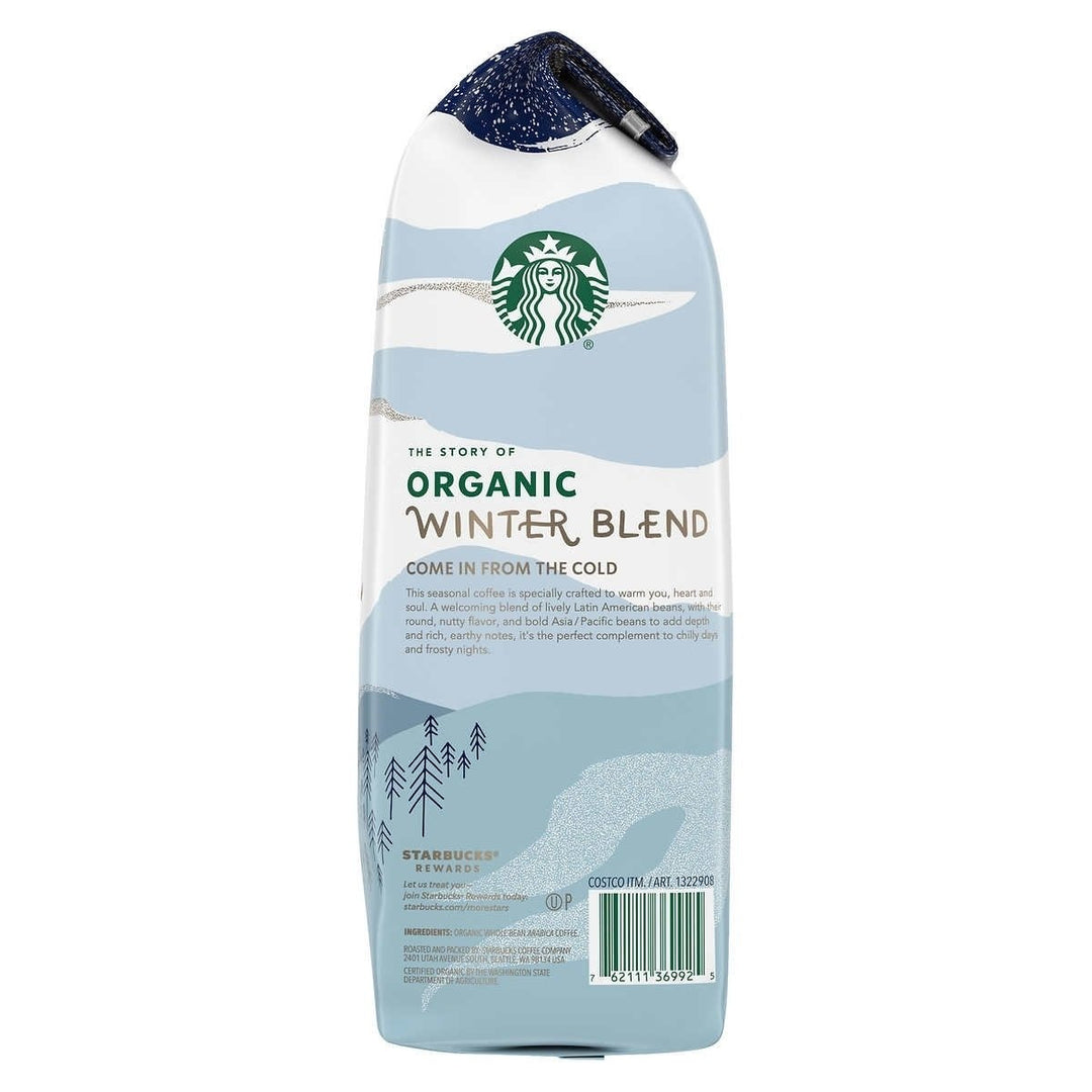 Starbucks Organic Winter Blend Whole Bean Coffee Medium 40 Ounce Bag Image 4